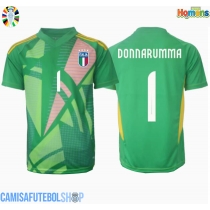 Camisa de time de futebol Itália Gianluigi Donnarumma #1 Goleiro Replicas 2º Equipamento Europeu 2024 Manga Curta